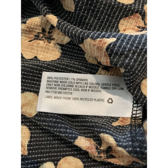 Ava & Viv Plus Size Floral Print Long Sleeve Knit Blouse, Gold, X (14W), 1020 - Picture 5 of 8